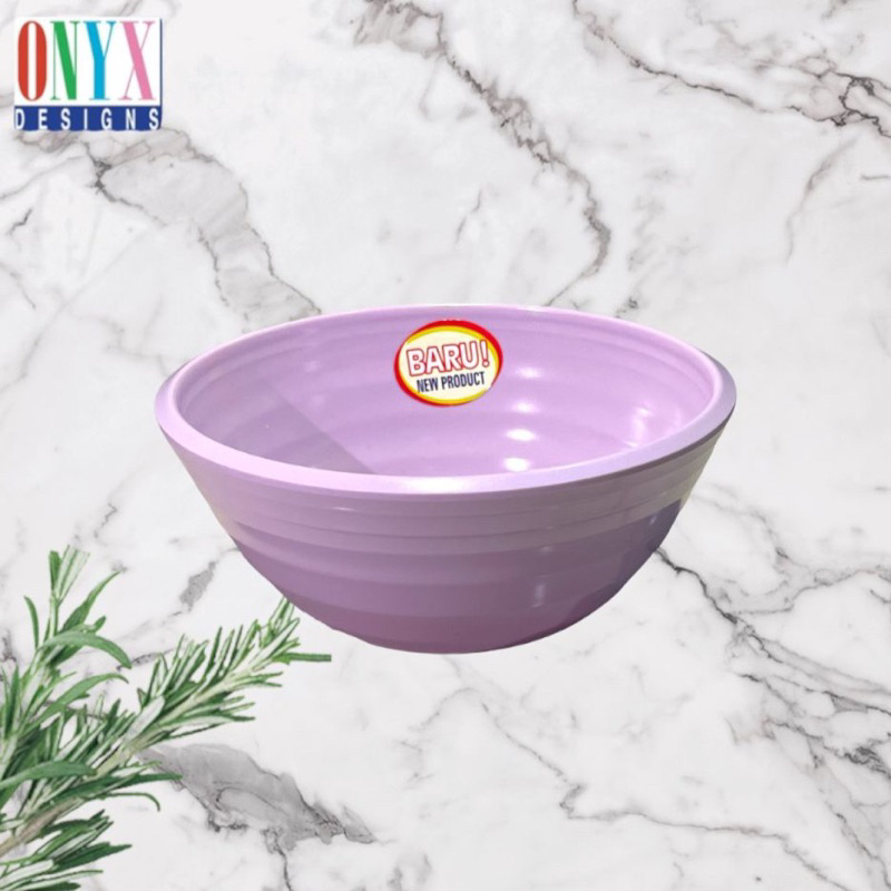 MANGKOK MAKAN POOLING UNGU PASTEL ONYX MELAMINE / MANGKOK NASI SUP KUAH MELAMIN