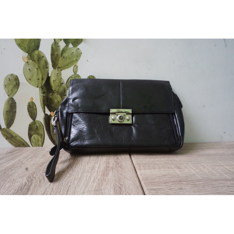 (PRELOVED) Clutch Bag | Omnia | Hitam