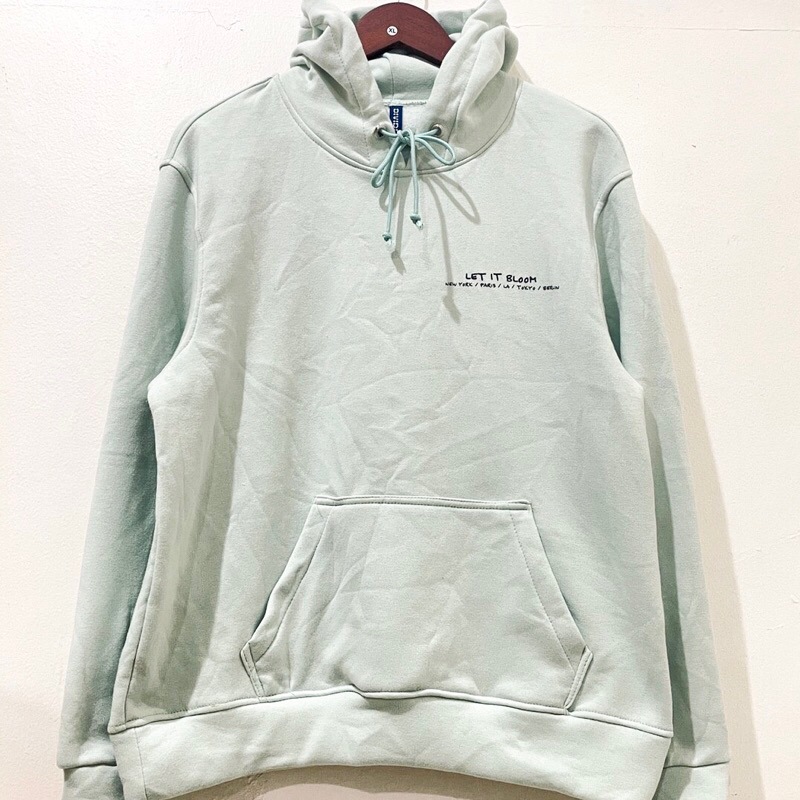 HOODIE H&M LET IT BLOOM SAGE