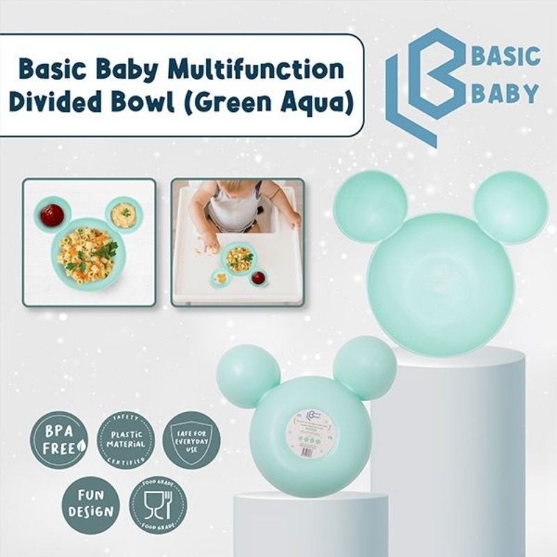 Basic baby multifunction divided bowl - mangkok sekat mpasi bayi