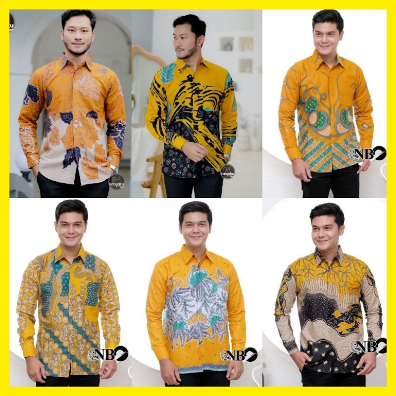 KEMEJA BATIK SPESIAL WARNA KUNING/YELLOW SERIES New Arrival Distro Batik Pria Bordir Sogan Batikaf