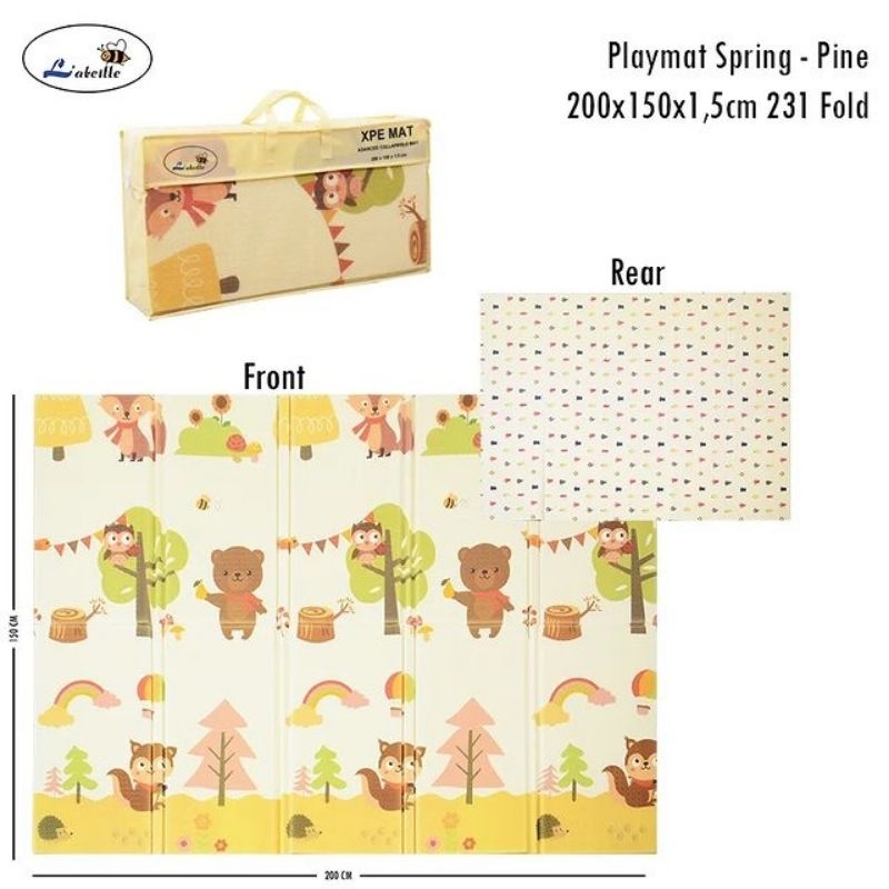 Labeille Playmat 200×150×1,5 cm/ Labeille Xpe Mat/Karpet Tempat Main Bayi