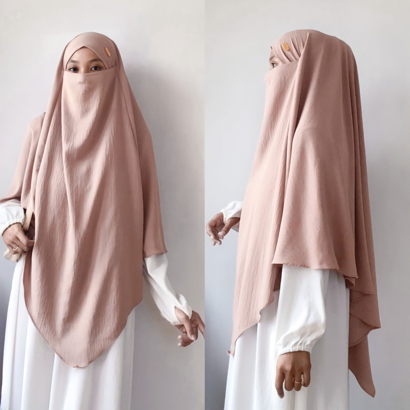 (M) Frenchkhimar free cadar tali / french khimar crincle