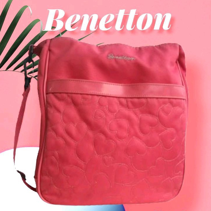 benetton tas wanita pink