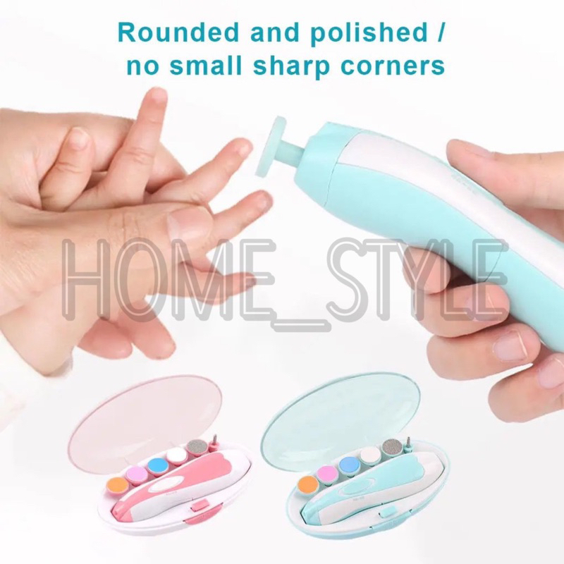 ALAT PERLENGKAPAN PEMOTONG KUKU BAYI / GUNTING KUKU BAYI ELEKTRIK / BABY NAIL TRIMMEE SET 6 IN 1 0159