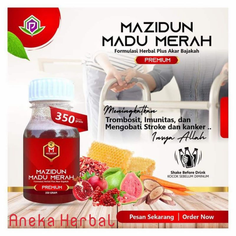 Mazidun Madu merah akar bajakah herbal jantung kangker hipertensi kista