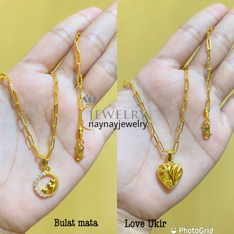 Kalung rantai Tipani warna 24k