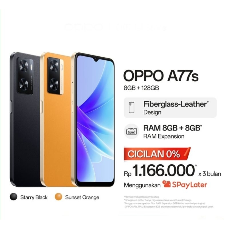 OPPO A77S 8+8/128 GARANSI RESMI