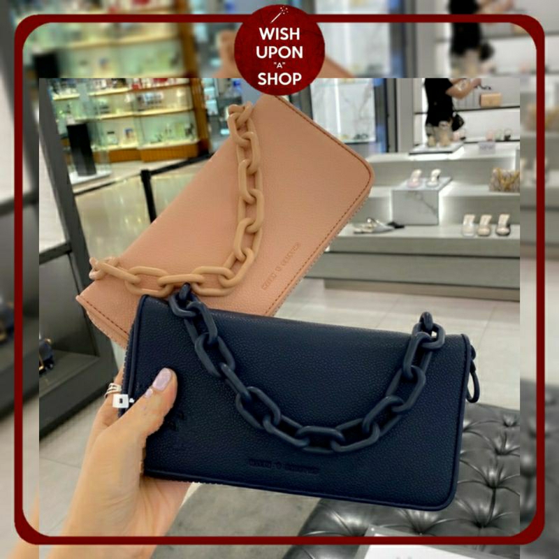 CK Chunky Chain Long Wallet Clutch