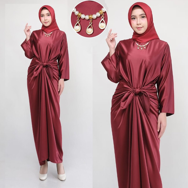 Kaftan Pesta Polos Cintami Kaftan Ikat