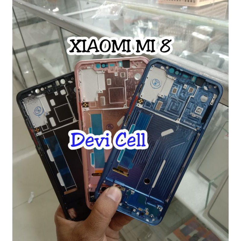 Frame Bezel Xiaomi mi8 Bezel Bazel tulang tengah tatakan lcd Xiaomi mi 8 mi8 Original