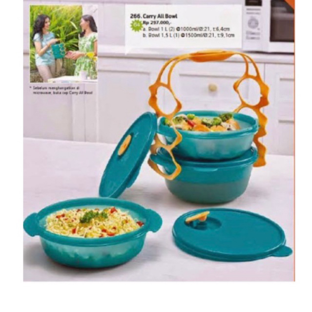 Tupperware carry all ball rantang mangkok (hang warna abu2)