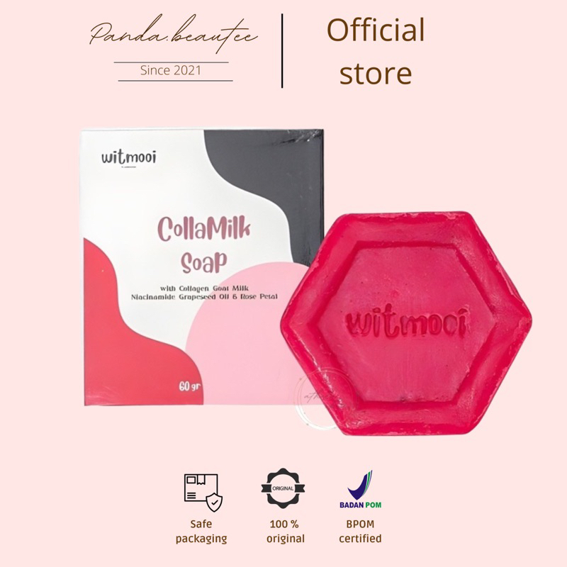 PANDABEAUTEE - WITMOOI Colla Milk Soap 60gr | Sabun CollaMilk Collagen Kollagen