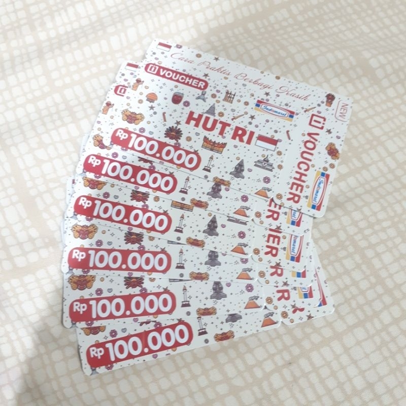 vocer voucher fisik indomaret 100rb 100k 100