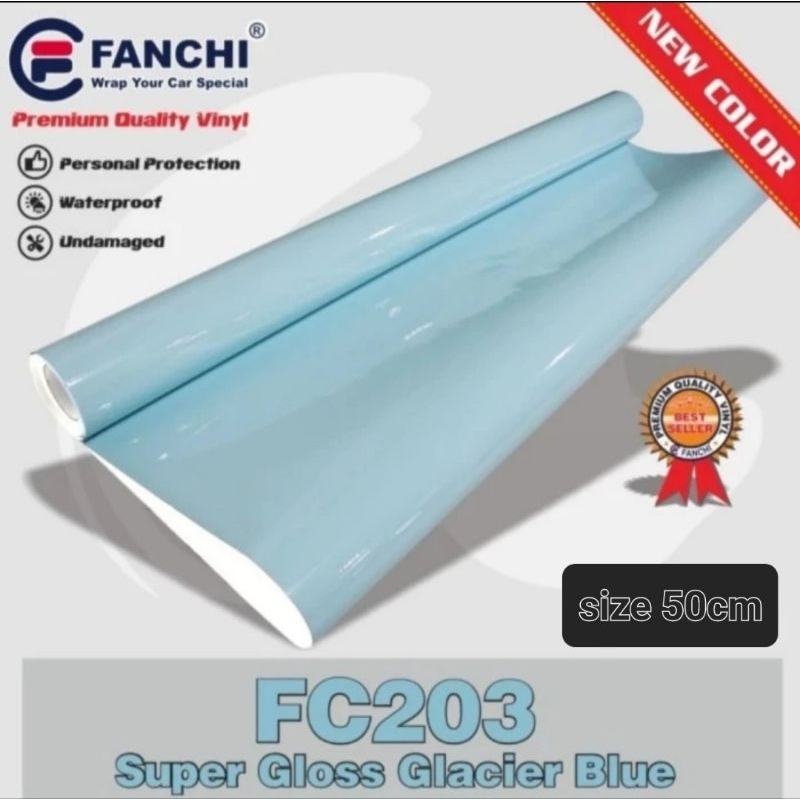 ROLL Sticker Fanchi FC203 Super Gloss Glacier Blue 50cm × 8,5m ROLL