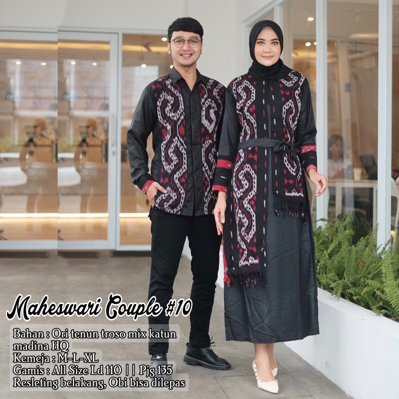 Couple Baju Tenun bahan Ori Tenun Troso Maheswari Couple baju kondangan tenun pasangan