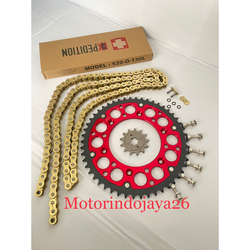 Gear Set 520 Roz Rantai O ring CRF 150 CRF 250 Gear set 520 CRF 150L Roz Rantai O Ring