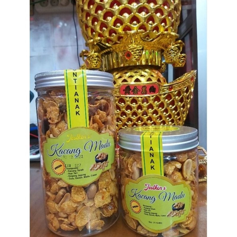 SNACK KACANG MADU CORN FLAKES TOPLES KECIL , KACANG TERI EMPING JAGUNG  SPESIAL SNACK KHAS PONTIANAK