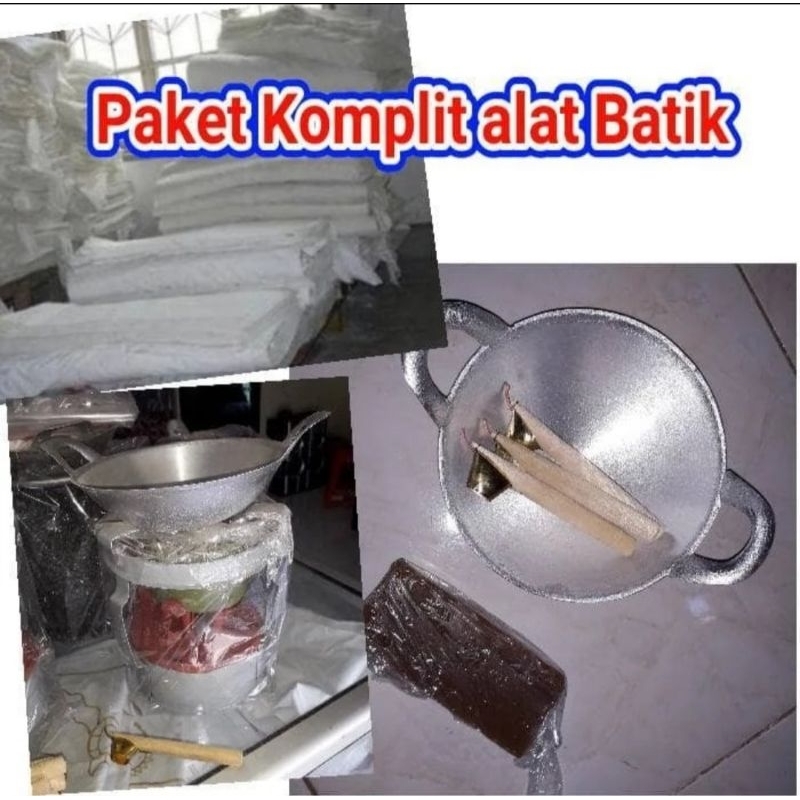 Set ALAT MEMBATIK Super KOMPLIT Isi 5 item, Kompor, wajan, canting, kain mori dan lilin malam, Tugas