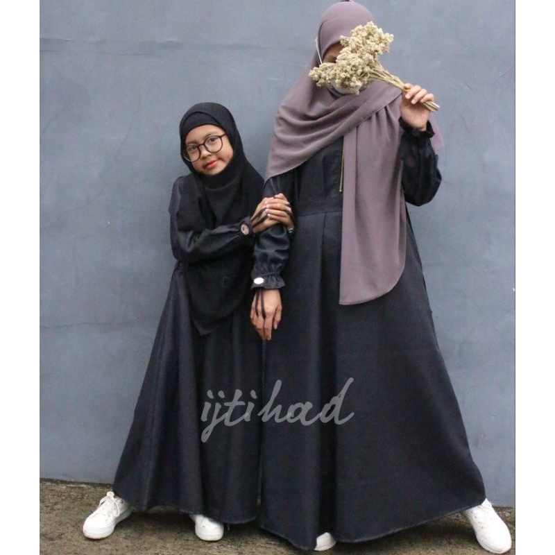 (FREE PARFUM)UNA KIDS basic gamis Brand IJTIHAD katun Madinah Fodu