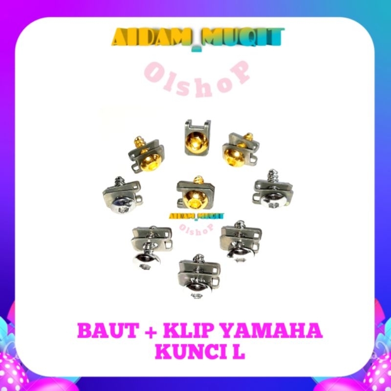 PAKET 10 PCS BAUT KLIP YAMAHA KUNCI L BAUT KLIP YAMAHA MATIC DAN NON MATIC BAUT KLIP MX NMAX UKURAN 5X15PAKET 10 PCS BAUT KLIP YAMAHA KUNCI L BAUT KLIP YAMAHA MATIC DAN NON MATIC BAUT KLIP MX NMAX UKURAN 5X15