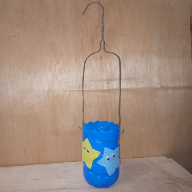 Vas Gantung Plastik Botol / Kerajinan Botol Plastik Bekas / Tugas Sekolah
