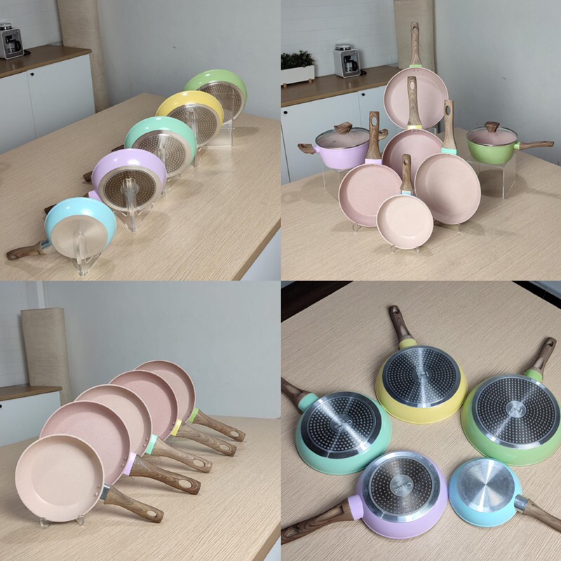 CYPRUZ Frypan Color series Teflon Marble Teflon Anti Lengket Teflon Warna Aestetik