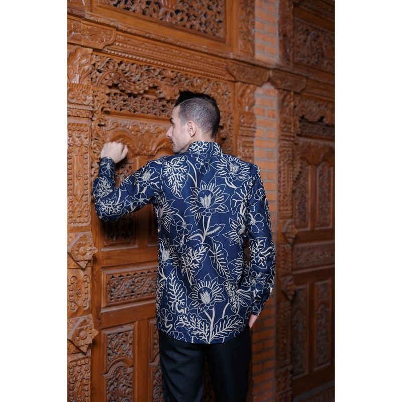 KEMEJA BATIK MODERN SLIMFIT PANJANG BAHUN KATUN HALUS FULL FURING HALUS