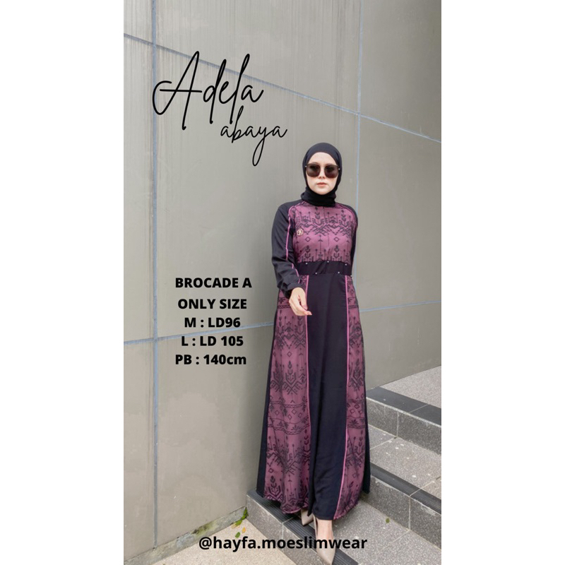 Adela Abaya / Abaya Bahan Jetblack / Abaya Premium / Abaya Hitam / By Hayfa Moeslim Wear
