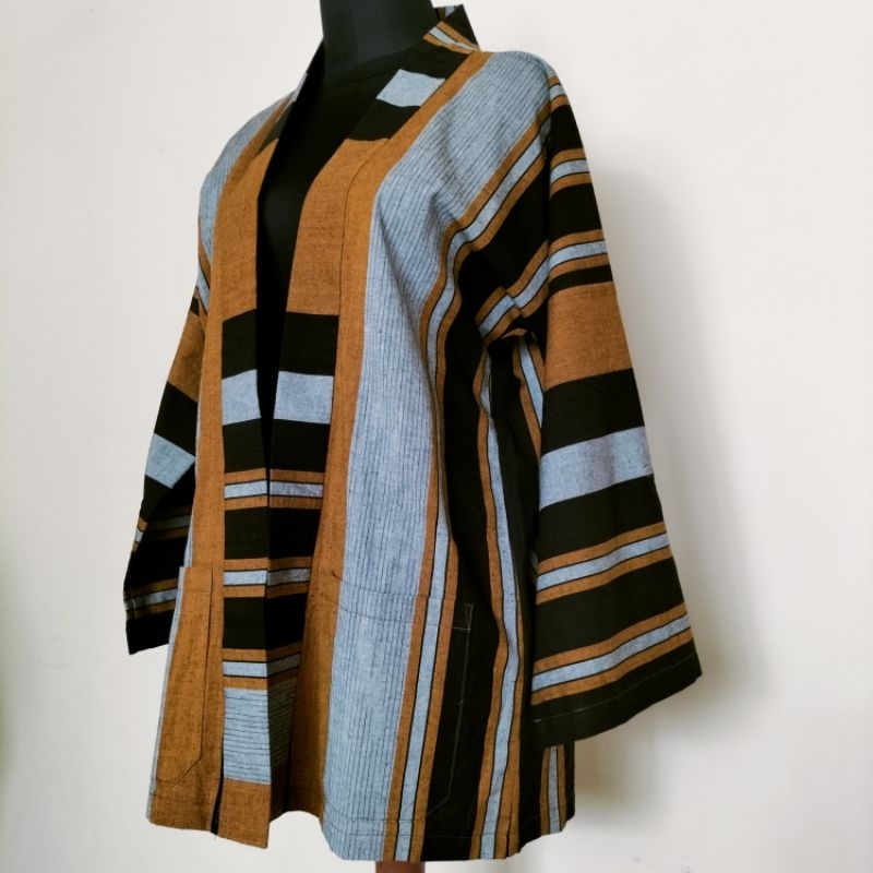 Outer blues lurik batik wanita