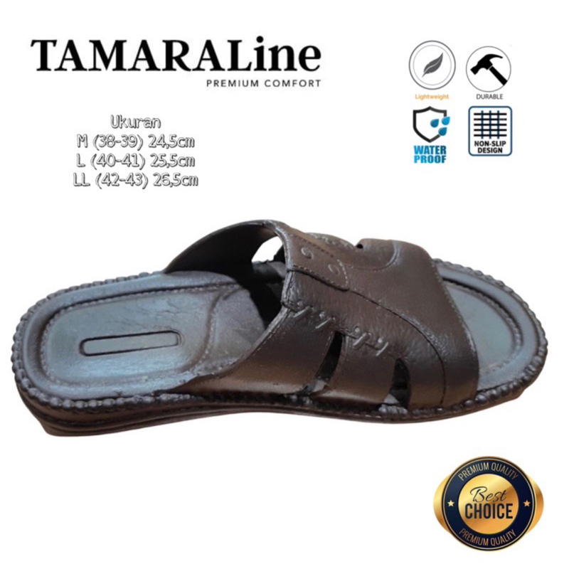 Sandal Selop Slide Slip on Karet Pria Dewasa / Remaja - TAMARALINE 185 / Bahan Premium Lentur Empuk Ringan Kuat Anti Slip Anti Air / Model Sandal Casual Santai Rumah Hotel Outdoor Kamar Mandi Murah Original