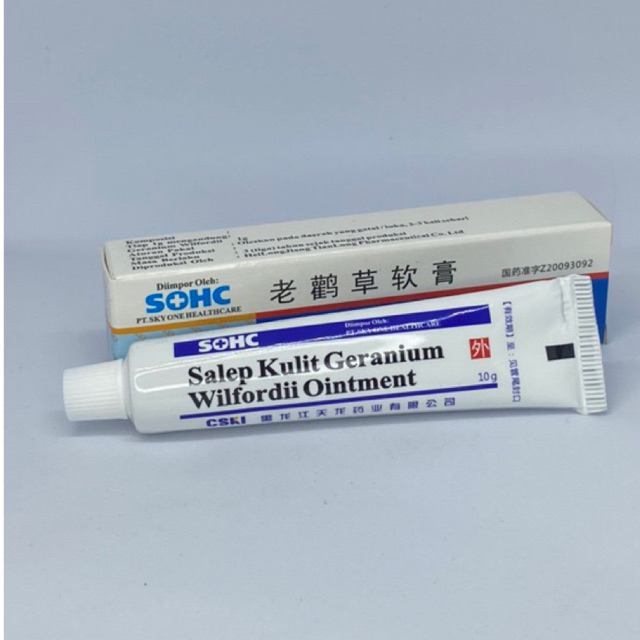 Salep Kulit Geranium Wilfordii Ointment - Salep Gatal-gatal / Eksim