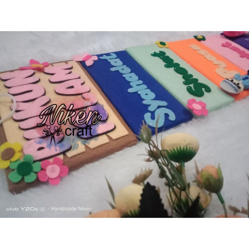 hiasan dinding kelas/Rukun Islam/rukun iman dari kain flanel