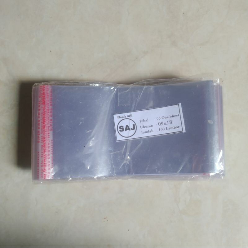Plastik OPP Ukuran 09x18/Plastik OPP/Plastik Dadar Gulung