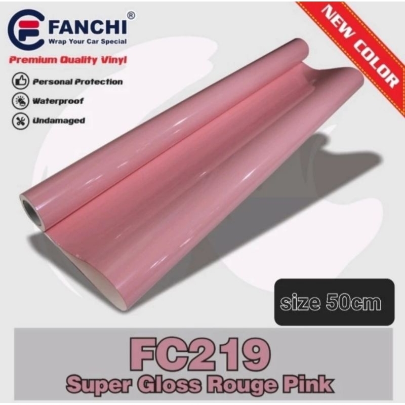 ROLL Sticker Fanchi FC219 Super Gloss Rouge Pink 50cm × 8,5m ROLL