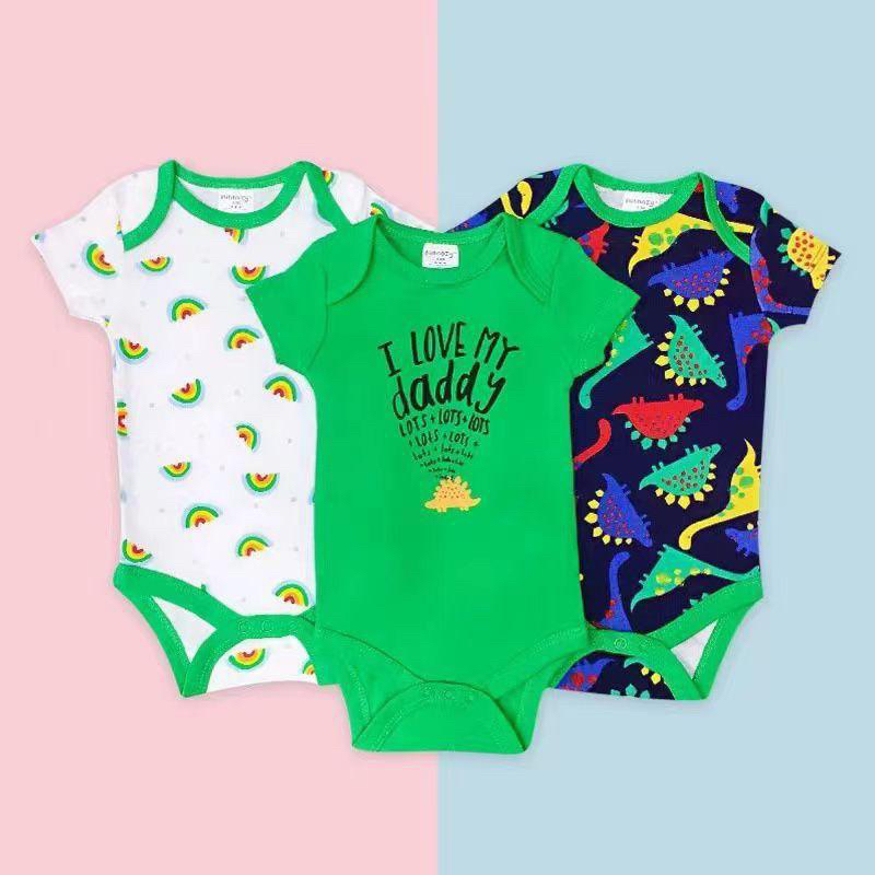 K2 - ( A ) Bodysuit Baby isi 3 pcs MOTIF BOY &amp; GIRL