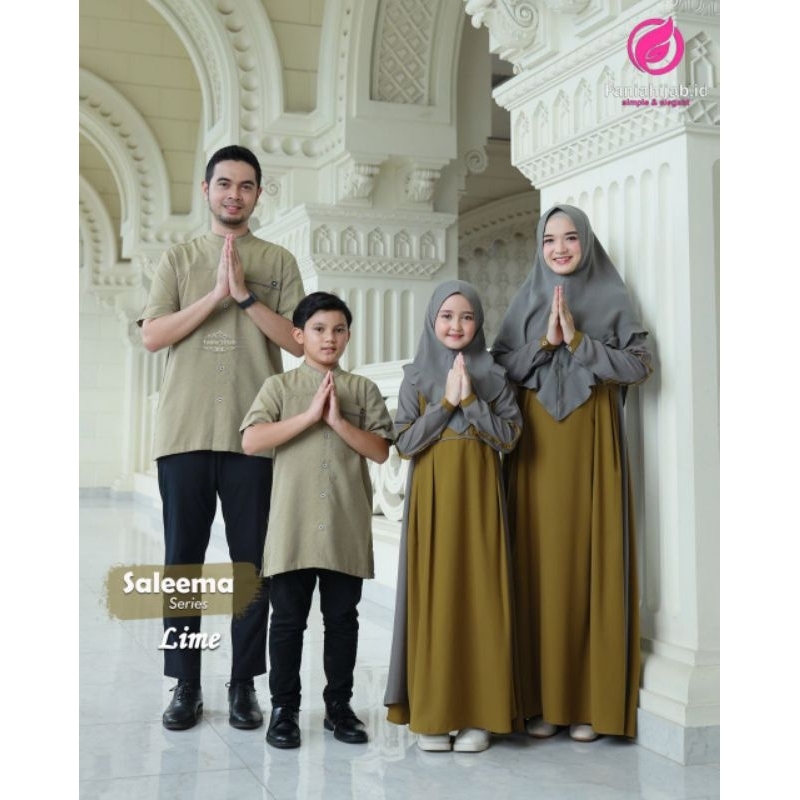 Saleema Series Lime by Fania Hijab /Sarimbit Ied 2023/Sarimbit Lebaran 2023