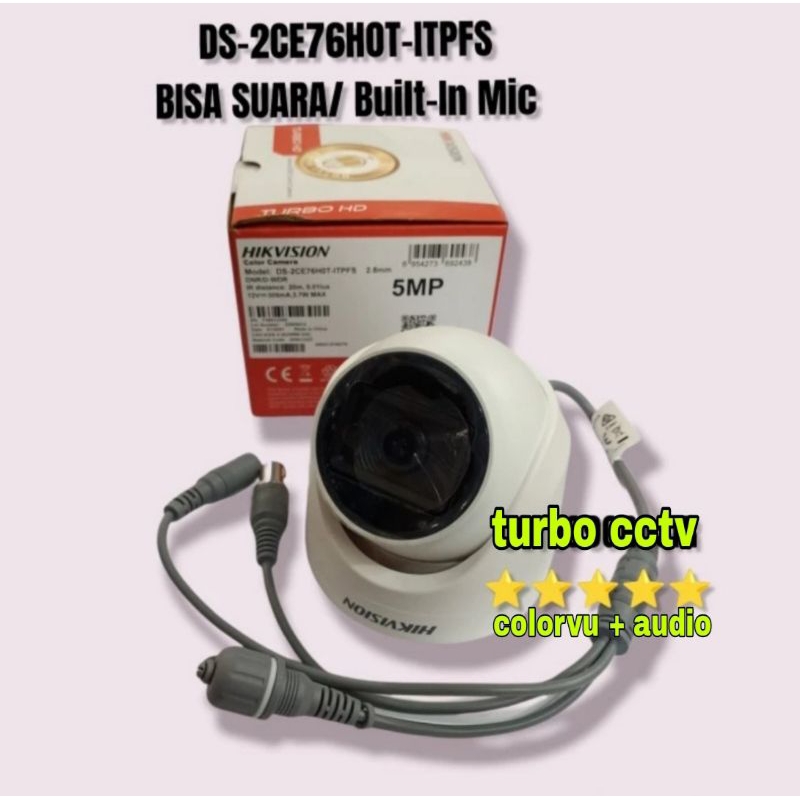 HIKVISION DS-2CE76K0T-LPFS 5MP 3K DUAL LIGHT AUDIO INDOOR FIXED CCTV