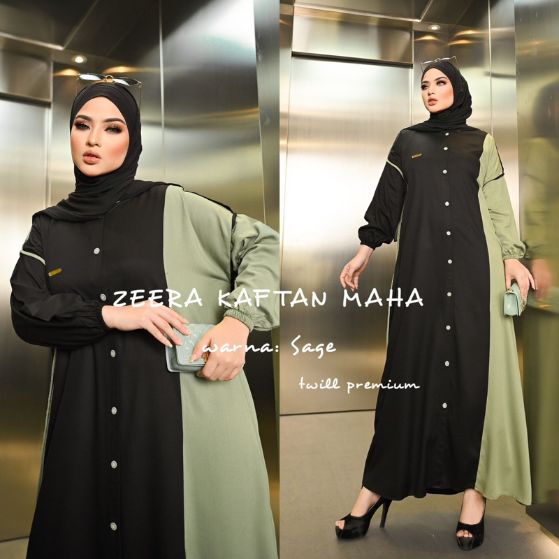 Daster Arab Zeera MAHA Kaftan Rayon Twill Premium Big Size