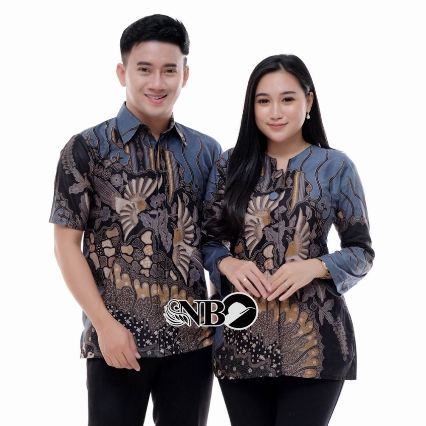 Batik Couple Modern Atasan Blouse Batik Kerja Kantor Wanita