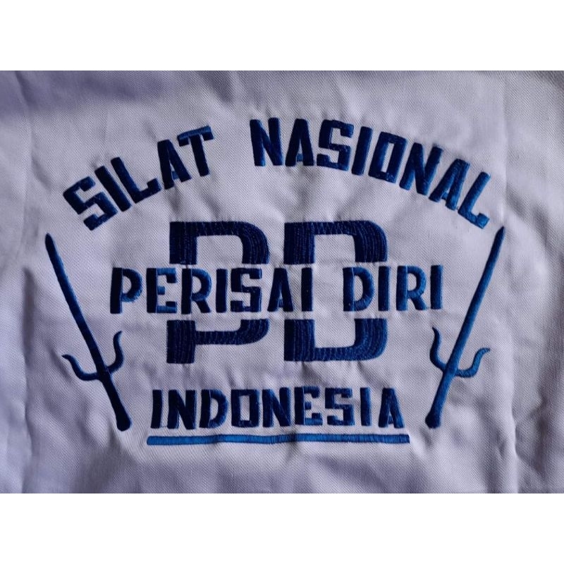 Seragam Silat Perisai diri Bordir putih