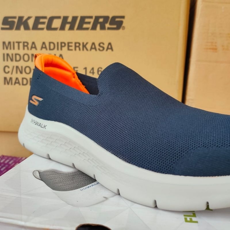 Sepatu Skechers Go Walk Flex Rightful Navy 216482/NVOR Men's Shoes