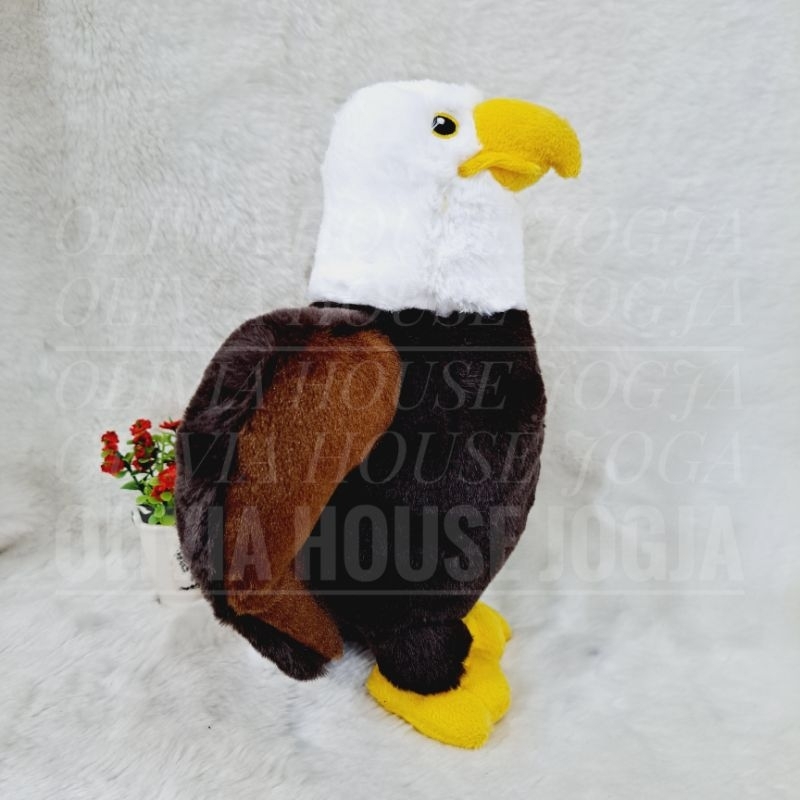 Boneka Elang Coklat  Mata Bordir Boneka Burung Elang