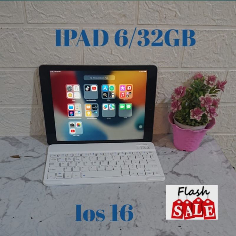 SALE TABLET IPAD 6/128GB WIFI ONLY BONUS KEYBOARD WIRELESS SOFCASE SEKEN ORIGINAL