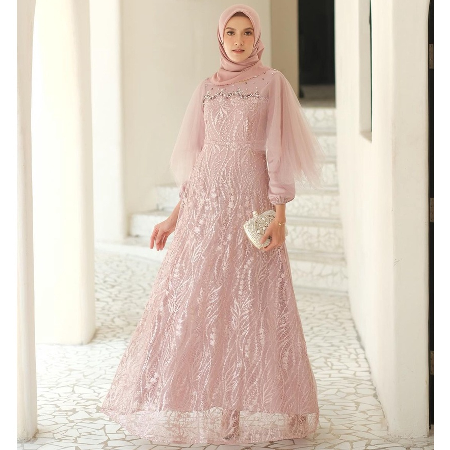 Luna Dress Brukat Muslim Jumbo XXXL Ld 120CM Ld 110CM Ld 100CM Brokat Lucia Dress Calista Maxi Premium Kondangan Kekinian Terbaru Lebaran Grosir Dres Pesta Tunagan Lamaran Pernikahan Resepsi Wisuda Seragaman Baju Lebaran Gaun Pesta Murah Konveksi Sage