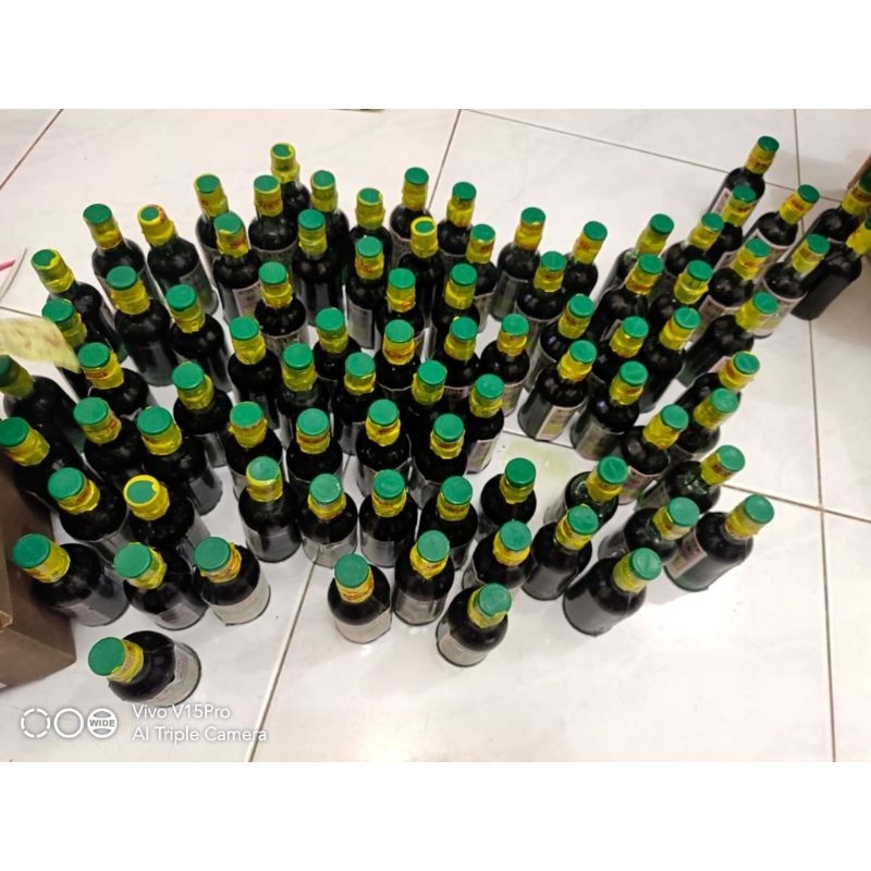 MINYAK RAMBUT KEMIRI CAP 3 ANAK BOTOL KACA 100% ORIGINAL