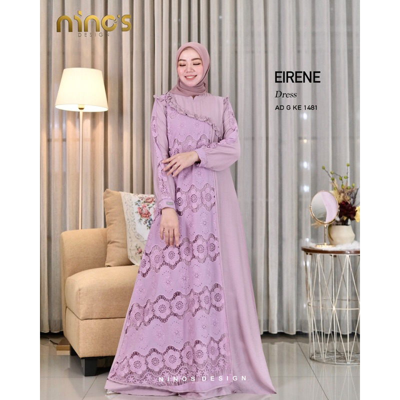 gamis ninos original terbaru dari ninos design  EIRENE dress 1481