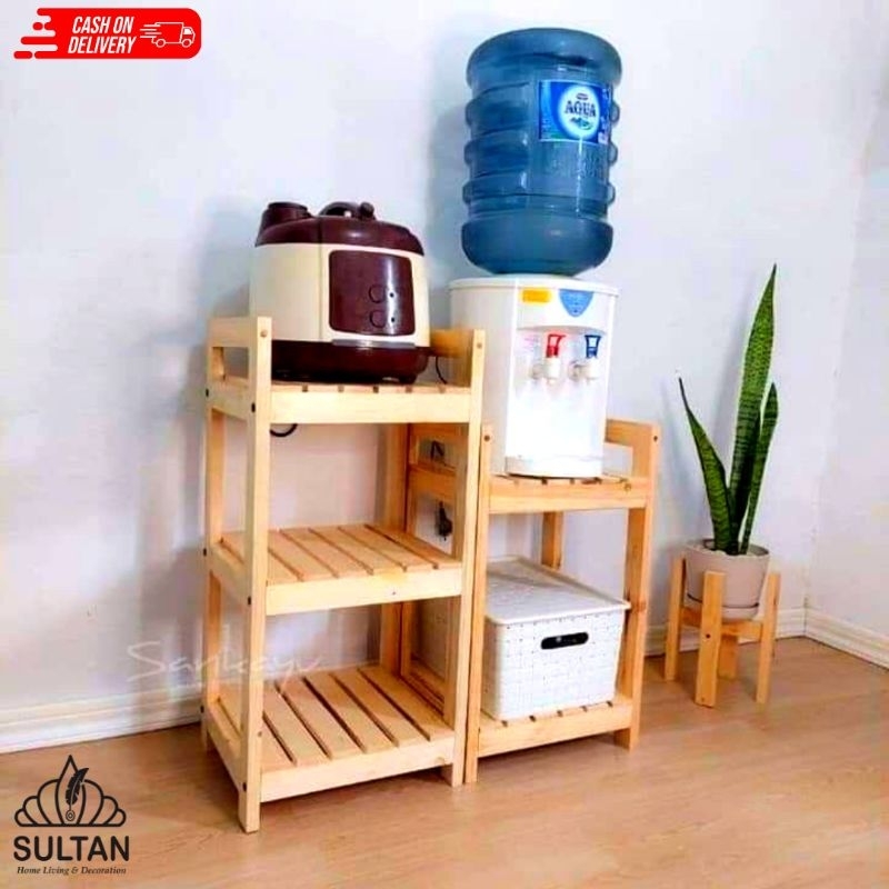 Rak Despenser Rak Magicom RiceCooker Rak Kayu Serbaguna