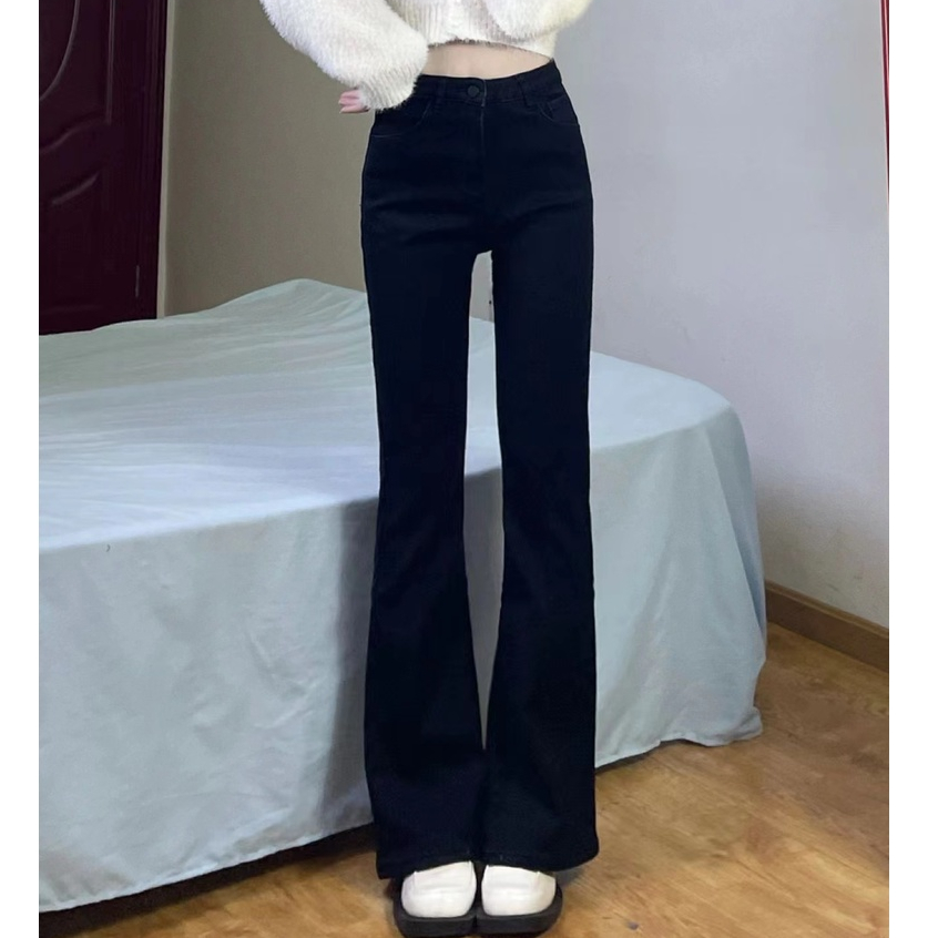 New skinny jeans wanita high waist jeans hitam kekinian terbaru korean style import