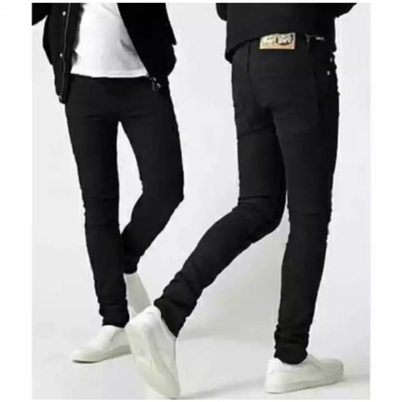 Celana Jeans Hitam Pria Strecth Slimfit 27-32